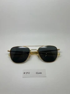 #342 Randolph AVIATOR Sunglasses Gold 52mm Free Shipping - Picture 1 of 6