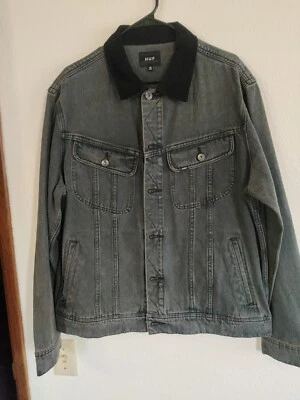 Chaqueta Vaquera Huf Worldwide Oraciones Denim Negra Talla XL Foto 1 de 4
