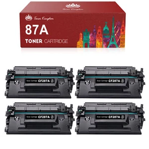Paquete de 4 tóneres negros CF287A compatibles para HP 87A Laserjet Enterprise M506 M506x - Imagen 1 de 6