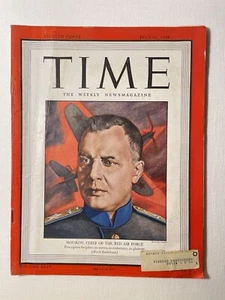 Time Magazine July 31 1944; Novikov Chief Russian Air Force On Cover ; WWII - Picture 1 of 2
