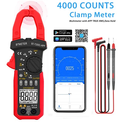 TRMS AC Zangen Multimeter Zangenamperemeter Stromzange 4A-400A 600V NCV Frequenz - Bild 1 von 4