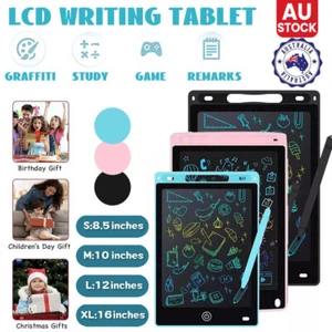 Writing Tablet Drawing Board Colorful Doodle Handwriting Pad 8.5" 10"12" 16"LCD - Picture 1 of 18