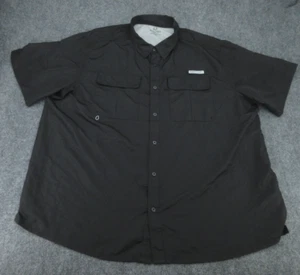 Realtree Shirt Mens 3XL Black Fishing Vented Back Short Sleeve Button Up Adult - Picture 1 of 17