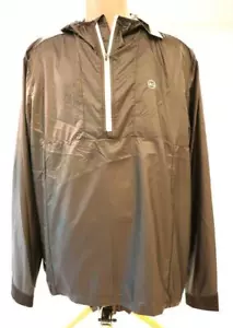 AG ADRIANO GOLDSCHMEID HOODED VARICK WINDBREAKER JACKET SZ LARGE BLACK NWT $198 - Picture 1 of 12