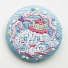 Sanrio Characters Embroidery Can Badge Vol.2 Cinnamoroll 2 2024 Pinback button