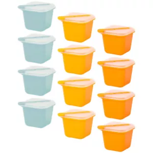 12pcs Popsicles Molds With Sticks Ice Cube Mold With Lid Ice Cream Molds - Picture 1 of 12
