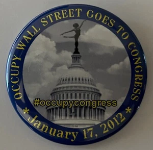 Occupy Wall Street Knopf DC Kongress Demonstrieren Zivilen Ungehorsam Protest - Bild 1 von 2