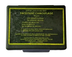 British Army Issue 3 Colour Face Paint Camouflage-Camo Cream - NEW - Picture 1 of 2