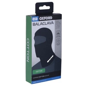 Oxford Cotton Balaclava Lightweight Motorcycle Accessory Black Stretch Comfort - Picture 1 of 2
