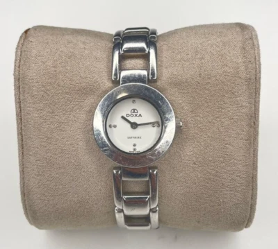 Reloj de mano vintage DOXA ZAFIRO MUJER 415.15 cuarzo hecho en Suiza acero inoxidable Foto 1 de 4