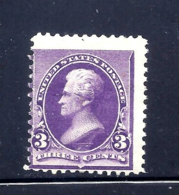 US Stamps#221 MINT-NH- DISTURB GUM  3cent Jackson  CV $175 - Image 1 of 2