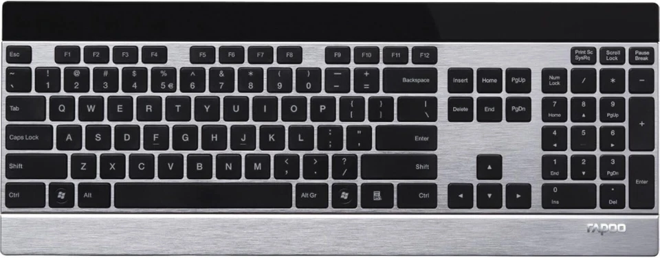 Rapoo E9270P kabellose Tastatur wireless, Edelstahl QWERTZ - Bild 1 von 1