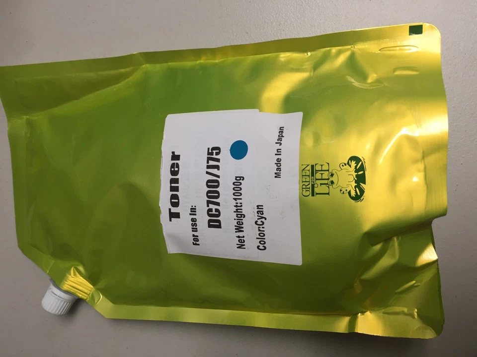 Toner de substituição Japão para Xerox Color 700 J75, refil + chip 1KG/saco CYAN - Imagem 1 de 1