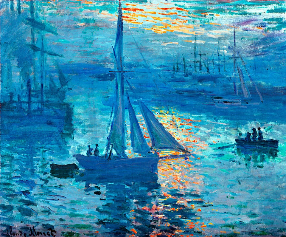Sunrise Marine A1+ by Claude Monet High Quality Canvas Print - image 1 of 1