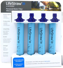 LifeStraw Personal Water Filter 4 PACK Hiking Travel Emergency  FILTERS 1,000gal