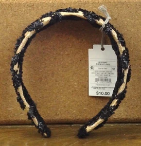 A New Day Headband Black And Beige NWT - Picture 1 of 2