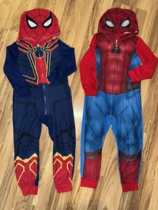 Marvel Avengers Spiderman Fleece Einteiler Pyjama Jungen Größe 8 Small gebraucht, in einwandfreiem Zustand - Bild 1 von 6