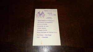 MENU - Congrès du 302e R.A.C. - Soissons - 10 juin 1956 - Foto 1 di 2