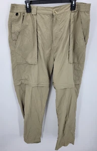 Magellan Pants Mens 2XL Khaki Brown Convertible Zip Off Shorts Carto Utility - Picture 1 of 8