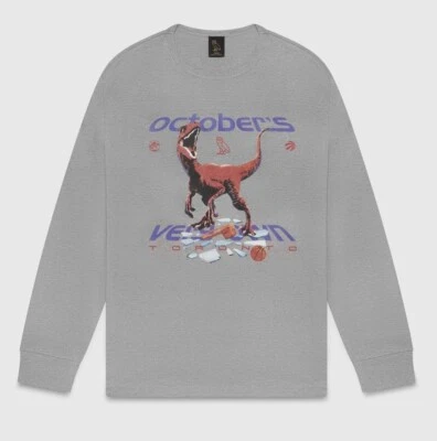 OVO Drake Toronto Raptors Jurassic Park LS T-shirt LRG NWT SIP Music Advertising - Image 1 of 4