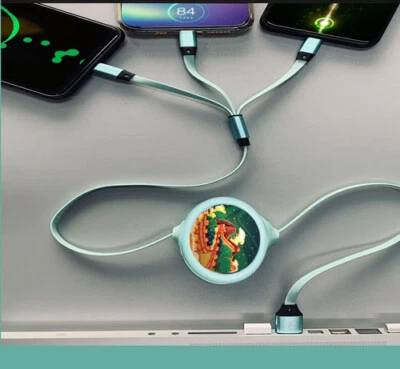 Denis-E 3 in 1 USB To Type-C Micro-USB Charger Cable for iphone Huawei Xiaomi - Image 1 of 4