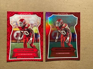 Justin Houston 2016 Panini Lot (2): Base & Knights Templar Foil? Chiefs