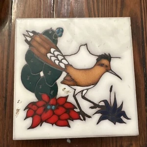 MASTERWORKS HANDCRAFTED ART Tile Roadrunner Bird Southwest Vintage - Picture 1 of 7