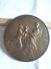 medaille bronze art nouveau belge, devreese , 1910,70mm, spl, rare