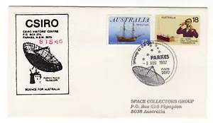 Shuttle STS-46 Atlantis EURECA Launch CSIRO Radio Telescope Parkes pmk Cover - Picture 1 of 1