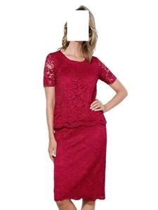 Disfraz de encaje Mona rojo talla 46, talla 50 0920321991 - Imagen 1 de 5