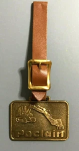 Vintage Poclain Heavy Equipment Advertising Gold Tone Watch Fob - Picture 1 of 6