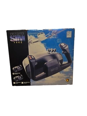 CH Products FSY211U Black USB Wired Ergonomic PC Flight Simulator Yoke - Image 1 of 4