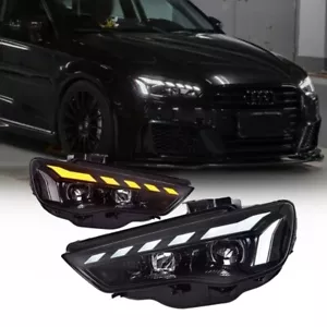 LED Scheinwerfer Upgrade für Audi A3 13-2016 Laserprojektor DRL Animationslampen - Picture 1 of 15