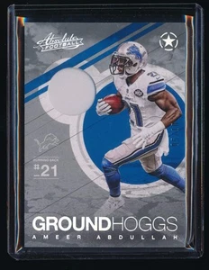 AMEER ABDULLAH 2016 ABSOLUTE GROUND HOGGS JERSEY PATCH 05/10 *DETROIT LIONS* - Picture 1 of 1