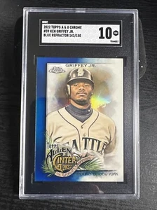 2022 Topps Allen & Ginter Chrome Blue Refractor /150 Ken Griffey Jr #39 SGC 10 - Picture 1 of 2
