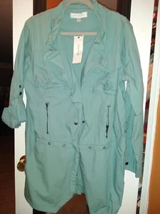 Giacca Duster Stile Sirena Nuova con Etichette Oliva & Rovere Media Trench - Foto 1 di 4