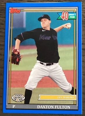 2021 Topps Pro Debut Daxton Fulton #PD-192 Blue Parallel /150 Marlins! #7255 - Image 1 of 2