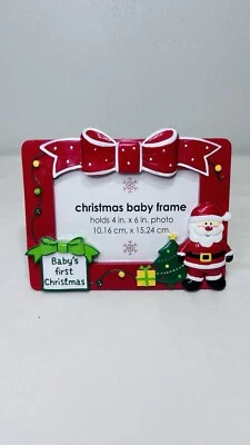 Baby's 1st Christmas Picture Frame Little Wonders NEW Open Box 4inx6in Photo - Imagem 1 de 2