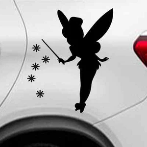 Autoaufkleber Tattoo ca.13,5x10cm in Schwarz - Fee Tinkerbell Prinzessin 206 - Bild 1 von 6