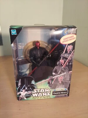 STAR WARS POWER OF THE JEDI DARTH MAUL VINTAGE RARE NEW IN BOX MEGA ACTION 2000 - Image 1 of 4