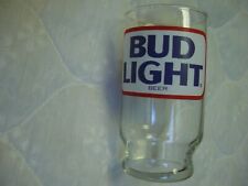 Vintage BUD LIGHT/Red/White/Blue 5.25" Clear Glass Tumbler