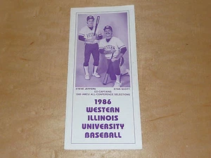 1986 WESTERN ILLINOIS UNIVERSITY COLLEGE BASEBALL MEDIA GUIDE EX - Picture 1 of 1