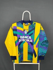 Umbro SS Lazio 1995 - 96 Mens Shirt Football Banca Di Roma Long Sleeve Pullover - Picture 1 of 7