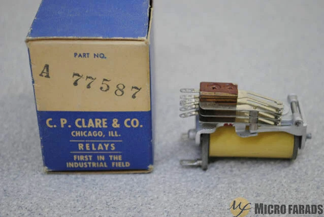 C.P. CLARE RELAY A 77587  GOVERNMENT SURPLUS - Image 1 of 1