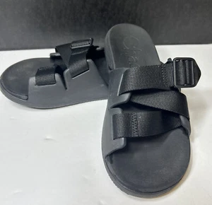 Chaco Chillos Slides Sandals Women’s Size 7 JCH107818 Black Fabric Strap - Picture 1 of 6