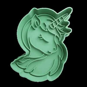 Unicorno principesse con manico cookie cutter formina tagliabiscotti 8 CM - Foto 1 di 2