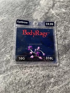 (4 MIX) NEW 16G EYEBROWS BODY JELWERY PURPLE/LILAC EARNINGS, By BODY RAGE. - Picture 1 of 5