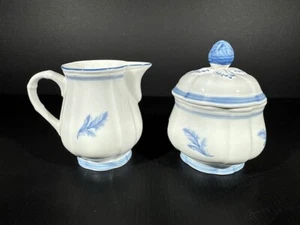 Villeroy & Boch Casa Azul Country Collection Blue White Creamer & Lidded Sugar - Picture 1 of 6