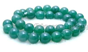 SALE12mm Round High quality green jade gemstone beads strands 15"-los370 - Picture 1 of 1