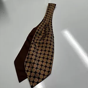 Vintage Ascot Seidenkrawatte. Made in England. Braun geblümt. 54”x 5,5” - Bild 1 von 4